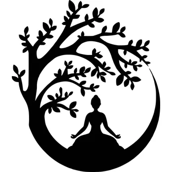 Vsepropejska Strom života budha dekorace na zeď Rozměr (cm): 38 x 32, Dekor: Černá