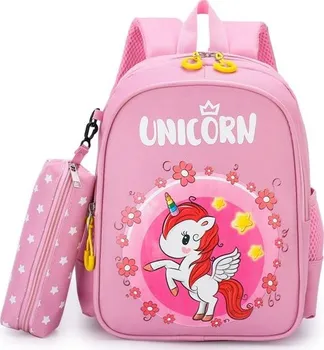 Dětský batoh Lifestyle Jednorožec s kapsičkou 6 l růžový