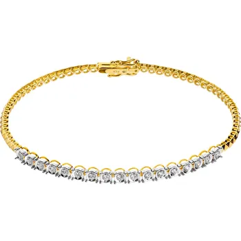 Náramek Zlatý náramek s brilianty - 18 cm - 0,34 ct - ryzost 585 - 211.234