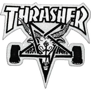 Oblečení a móda Nášivka Thrasher Sk8 Goat Logo - white