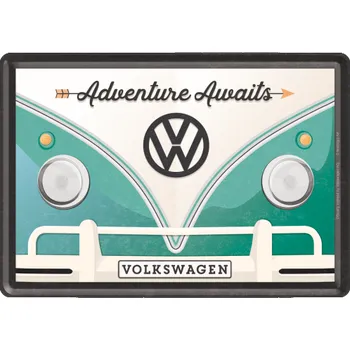 Nostalgic Art Plechová Pohlednice VW Bulli (Adventure Awaits)