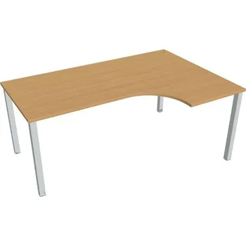 Kancelářský vozík HOBIS kancelářský stůl tvarový, ergo levý - UE 1800 60 L, buk + doprava zdarma