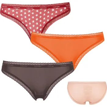 Kalhotky Calvin Klein kalhotky QD3804E 3 pack 65K - Vícebarevné / XS