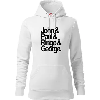 Dámská mikina John Paul Ringo George - Mikina dámská Cape s kapucí - M ( Bílá )