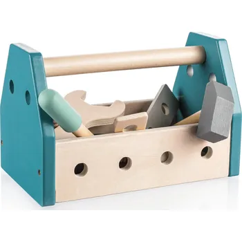 Dětská dílna ZOPA Dřevěná sada nářadí v boxu modrá