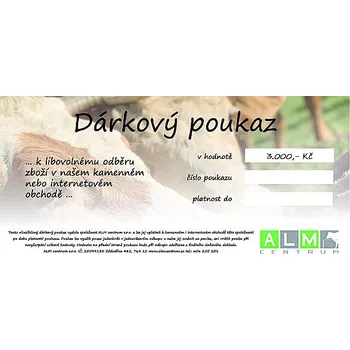 Dárkový potravinový koš Dárkový poukaz v hodnotě 3.000,- Kč víceúčelový dárkový poukaz