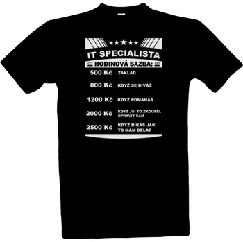 Tričko s potiskem IT Specialista pánské
