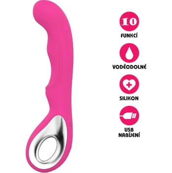 Vibrátor VšeNaSex.cz Silikonový vibrátor G-Spot Anna růžový