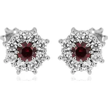 Šperk Zlatnictví U Kostela Stříbrné náušnice červené kytičky 572čb 681255268