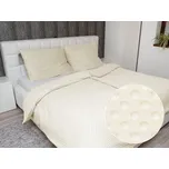 Hřejivé ložní povlečení Minky 3D puntíky MKP-014 Krémové Jednolůžko 140x200 a 70x90 cm