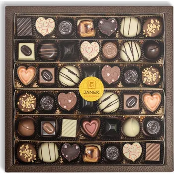 Bonboniéra Čokoládovna Janek Krabička s pralinkami a lanýži 435 g