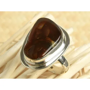 Prsten Ohnivý achát prsten Ag 925/1000 10,4g vel.59