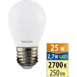 žárovka LED kapka 2,7W, E27, 2700K, CRI80, vyz. úhel 200°, ɸ use 360° 250lm