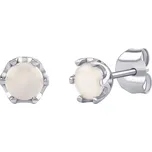 Stříbrné náušnice s pravým Měsíčním kamenem JJJE1033MS