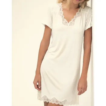 Antigel - Simply perfect noční košilka s krátkým rukávem nacre S FNA1006