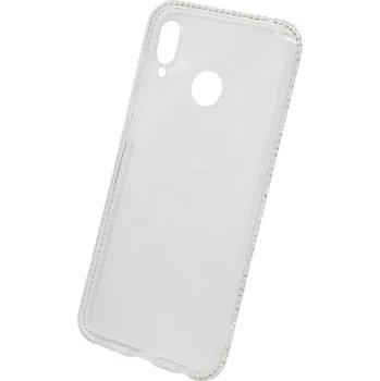 Pouzdro na mobilní telefon Kryt na Honor Play s kamínky průhledný