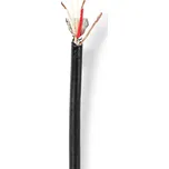Nedis profi mikrofoní kabel 6 mm, 2 x 0.35 mm měď, černý, 100 m (CABR1535BK1000)