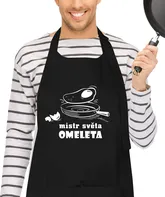Kariban Mistr světa omeleta kuchařská zástěra černá
