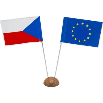 Vlajka Stojánek kombinovaný luxusní - Dvouramenný - nasunutí