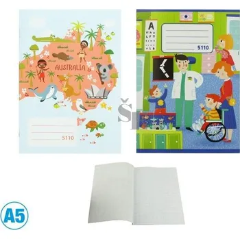 Sešit Školní sešit 5110 čtvereček H232074 mix, Papírny Brno