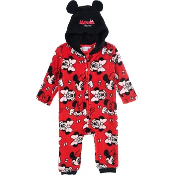 Dívčí bunda Červený plyšový overálek Minnie Mouse Velikost: 81