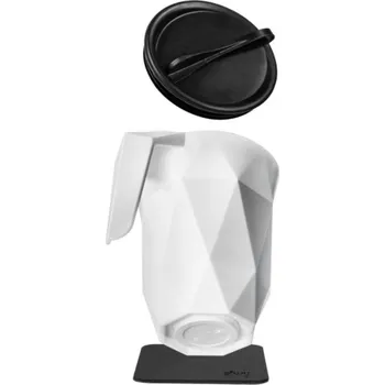 Silwy magnetický hrnek na kávu 300 ml s víčkem + podložka, Hightech