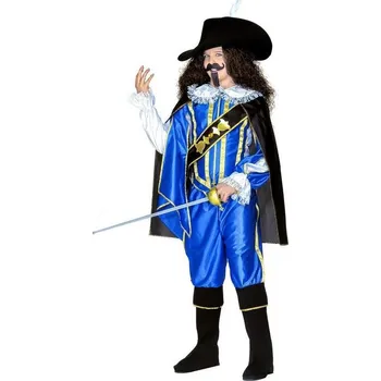 Karnevalový kostým Dětský kostým - Mušketýr Barva: Modrá, Velikost: 8/10 let - 140 cm
