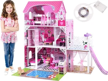 Domeček pro panenku Majlo Toys Nadia XXL vila Light Pink