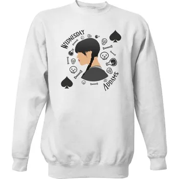 Pánská mikina Mikina bez kapuce Unisex s potiskem Wednesday Addams pánské