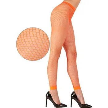 Dámské legíny Neonové síťované punčocháče, oranžová