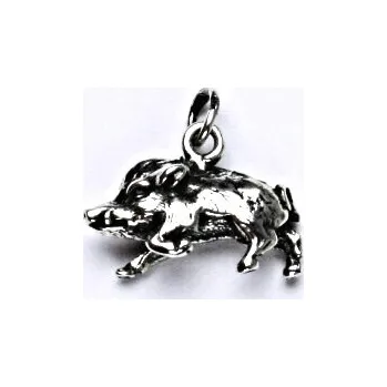 Přívěsek Stříbrný přívěsek 3D divočák - P605 (Stříbrný divočák přívěsek)