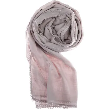 Šátek Dámský šátek 90 x 175 cm ozdobné proužky - světle růžový