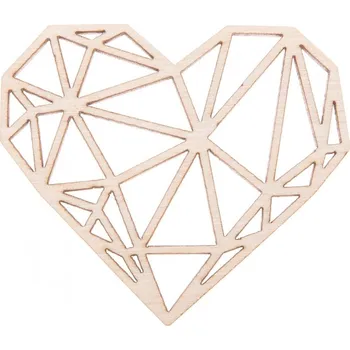 FK dřevěná ozdoba (srdce) - 6x5 cm