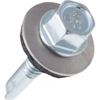 Šroub Marcopol Marcopol MPZ8+S16 Samovrtný šroub s podložkou 5,5 x 25 mm stříbrná