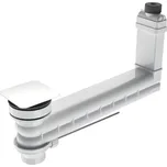 Odtokový a přepadový ventil Clou pro excentrické ovládaní s bílým hranatým odtokovým krytem 905400000001