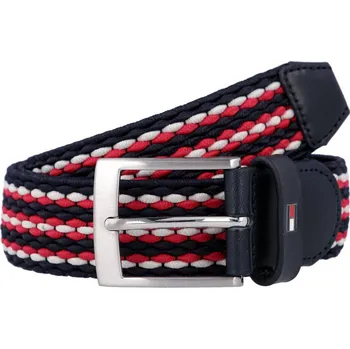 Módní doplněk Tommy Hilfiger Opasek ADAN STRIPE ELASTIC | Barva:tmavě modrá | Velikost:95