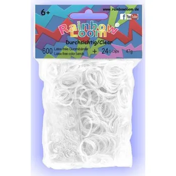 kreativní sada Rainbow Loom ® náhradní gumičky průhledné bílé