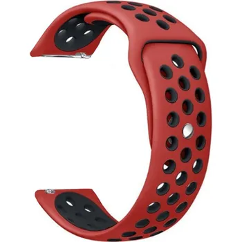 Příslušenství k chytrým hodinkám Madvell Sportovní silikonový řemínek červená s černou 20mm