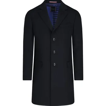 Tommy Tailored Vlněný kabát | Barva:tmavě modrá | Velikost:50