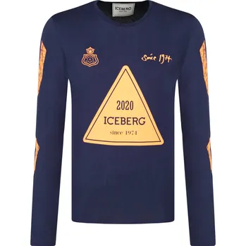 Pánské tričko Iceberg Tričko s dlouhým rukávem | Barva:tmavě modrá | Velikost:XL