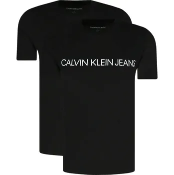 Pánské tričko CALVIN KLEIN JEANS Tričko 2-pack | Barva:černý | Velikost:XXL