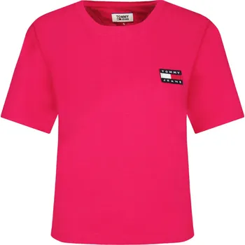 Dámská halenka Tommy Jeans Tričko BADGE | Barva:růžová | Velikost:XS