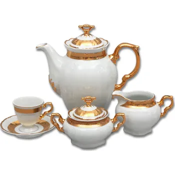 Marie Louise, kávová souprava, zlato, Thun, 15 dílná