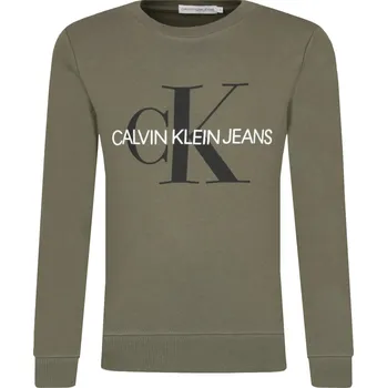Pánská mikina CALVIN KLEIN JEANS Mikina MONOGRAM | Barva:khaki | Velikost:170