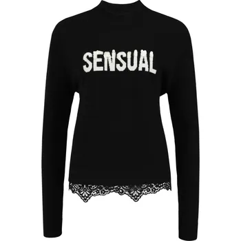 Dámský svetr GUESS JEANS Svetr LS RN ADDY | Barva:černý | Velikost:XS