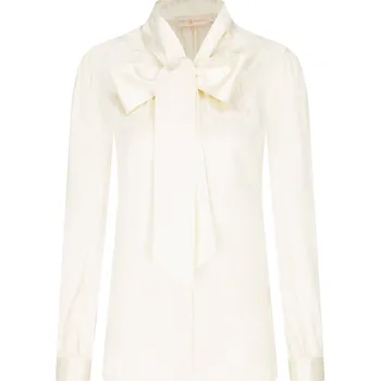 Dámská košile TORY BURCH Hedvábná košile Bow | Barva:ekr | Velikost:34