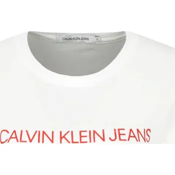 Dámská halenka CALVIN KLEIN JEANS Tričko Institutional | Barva:bílý | Velikost:L