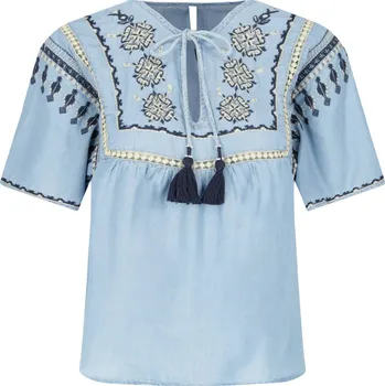 Dámské tričko Pepe Jeans London Halenka KARLIE | Barva:modrý | Velikost:XS