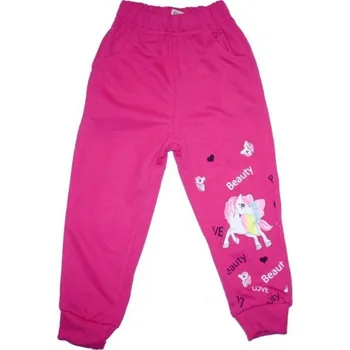 Dívčí tepláky slabé jednorožec růžové 2219