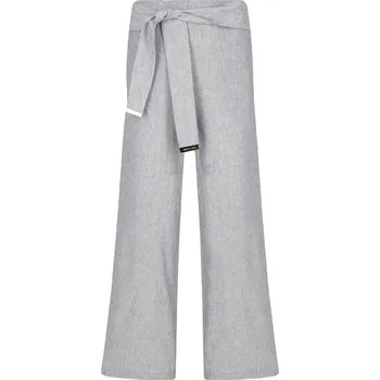 Dámské kalhoty Michael Kors Lněné kalhoty | Barva:tmavě modrá | Velikost:34